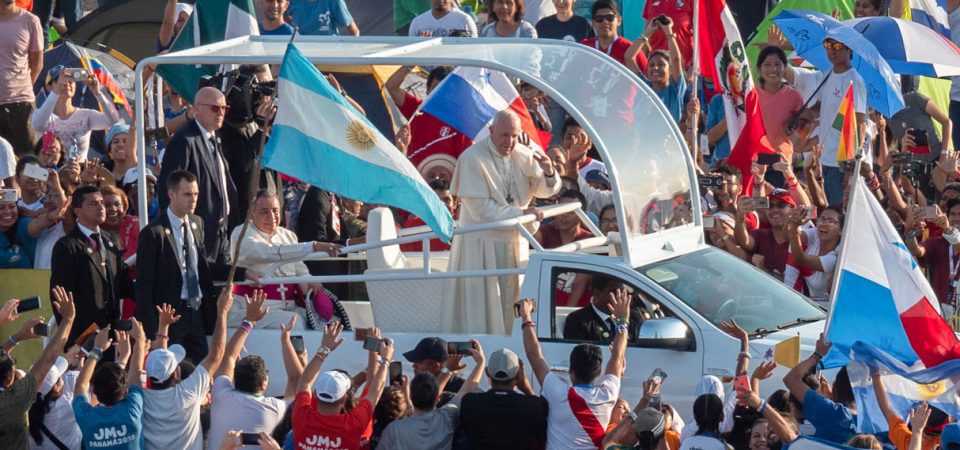 Pope Francis at the final Mass of World Youth Day 2019 in Panama. Image: Diocese of Parramatta.