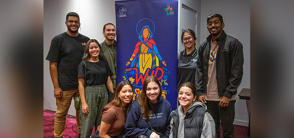 Youth pilgrims from St John XXIII Parish, Glenwood-Stanhope Gardens are seen during a World Youth Day pilgrim formation session. Image: Diocese of Parramatta
